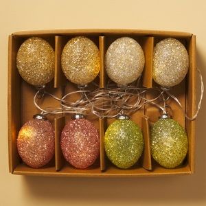Beaded egg string lights